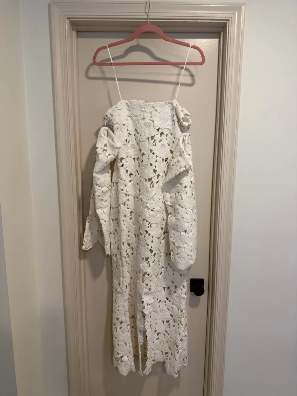 Cult Gaia Kaylina White Strapless Crochet Lace Maxi Dress Size 12 NEW! With tags - Picture 14 of 16